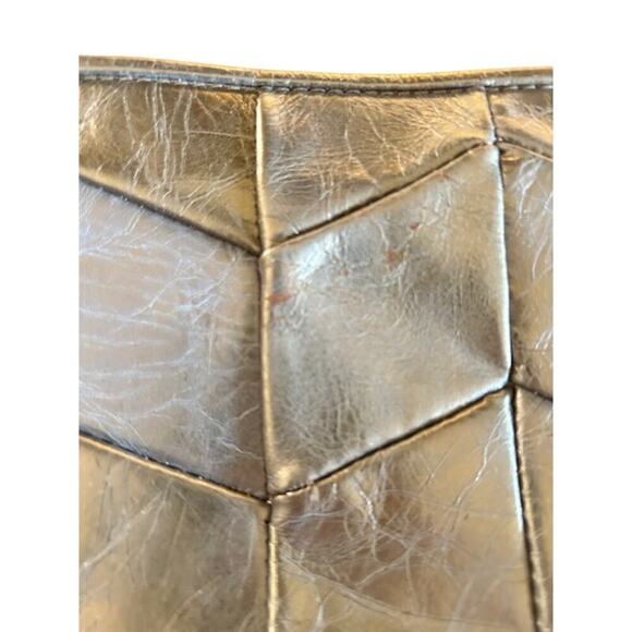David Charles Metallic Silver Clutch Handbag - Picture 2 of 6